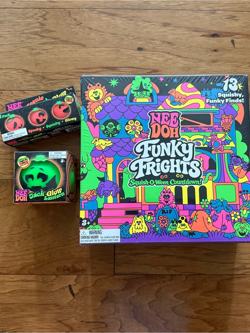 NeeDoh bundle. Funky Frights, Jack-Glow Lantern Green & TeenieJackGlow Lanterns